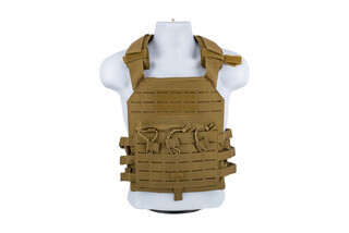 The Red Rock Outdoor Gear Plate Carrier comes in Coyote Brown is designed for 11x14 SAPI Armor plates
